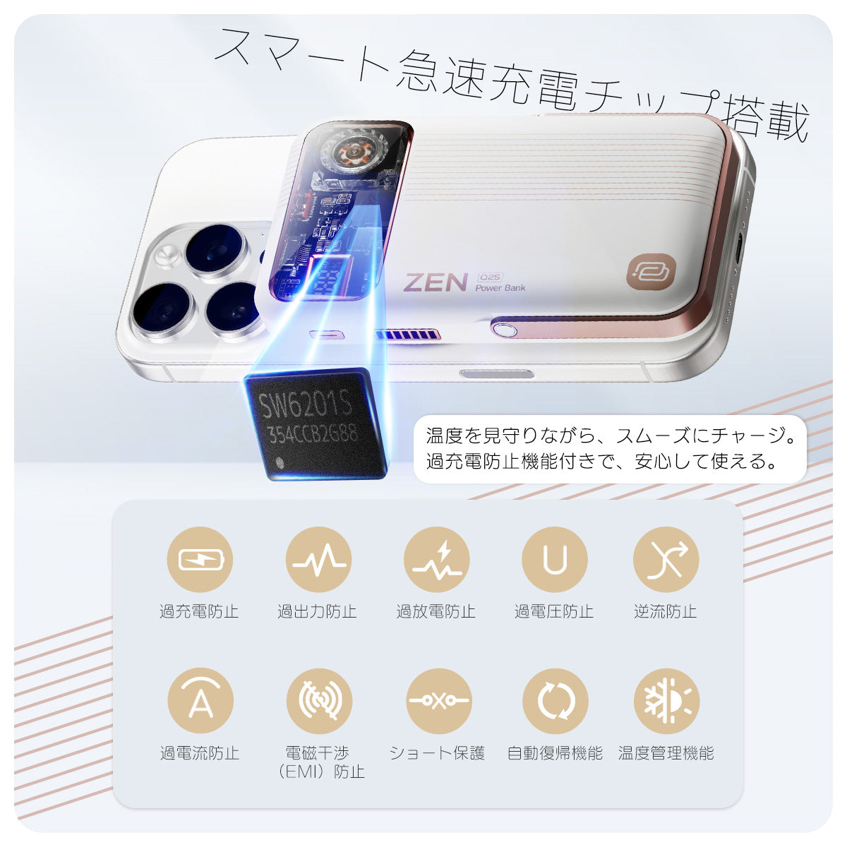 ZEN 冷却ファン付きモバイルバッテリー